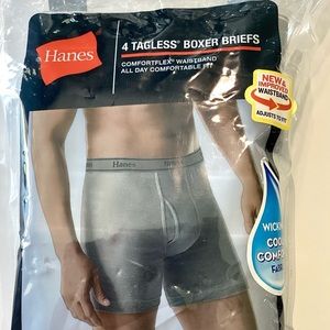 Hanes Men’s Tagless Boxer Briefs w Comfort Flex Waistband (4 pair) NWT’s Large